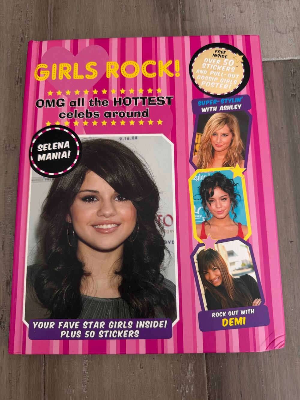Girls Rock! 2009 Hardcover Collectible Book Celebrity Teen Y2K Style Book